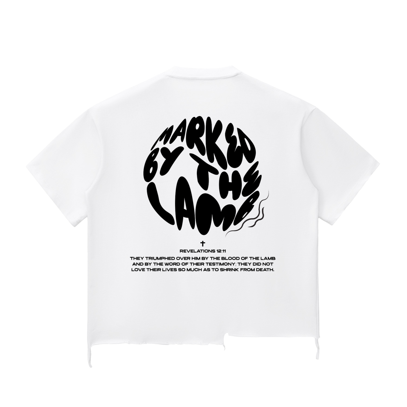 ‘Marked by the lamb’ Snow Washed, Boxy, T-shirt