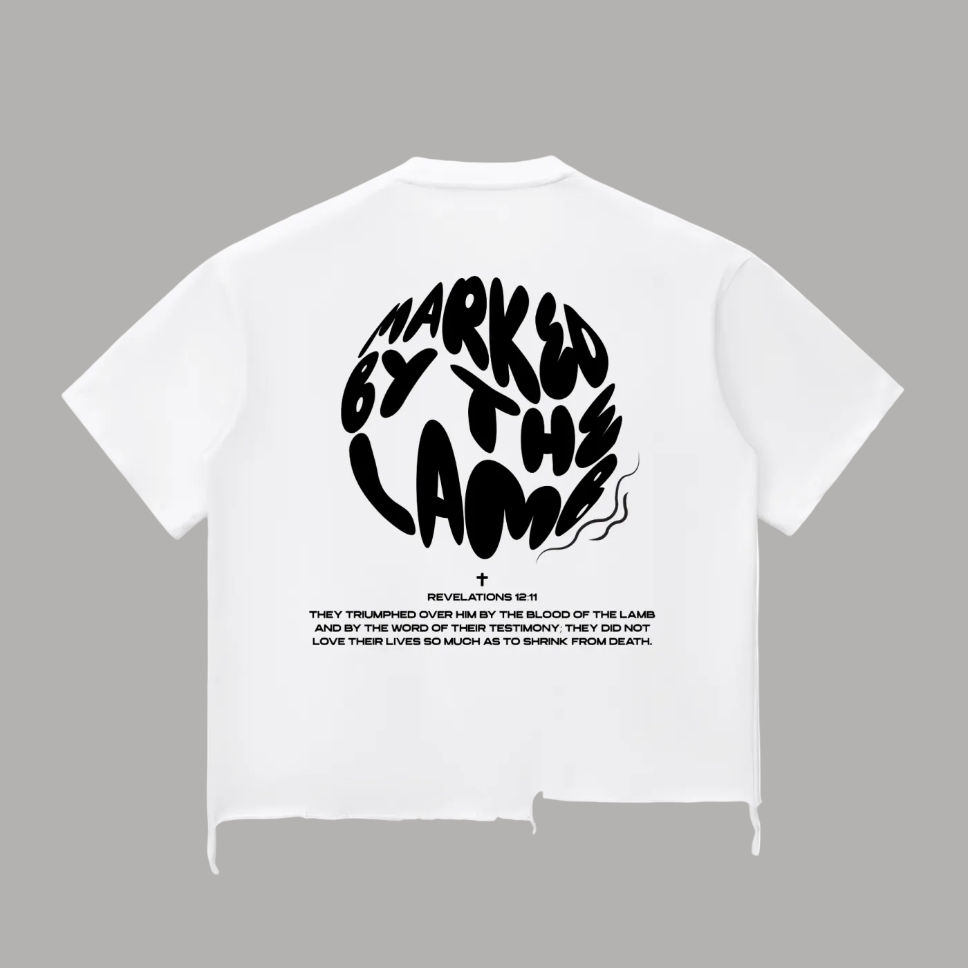 ‘Marked by the lamb’ Snow Washed, Boxy, T-shirt
