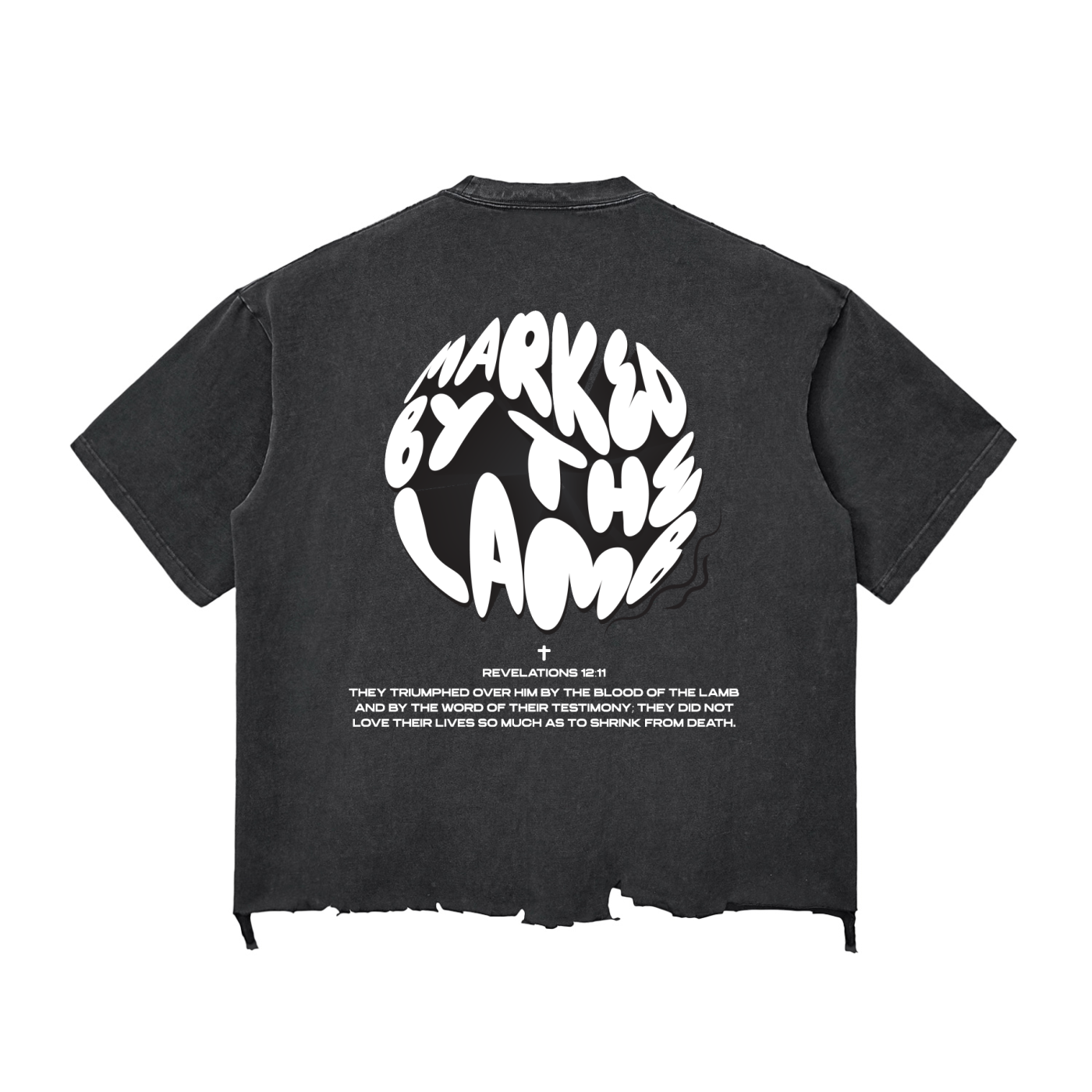 ‘Marked by the lamb’ Snow Washed, Boxy, T-shirt