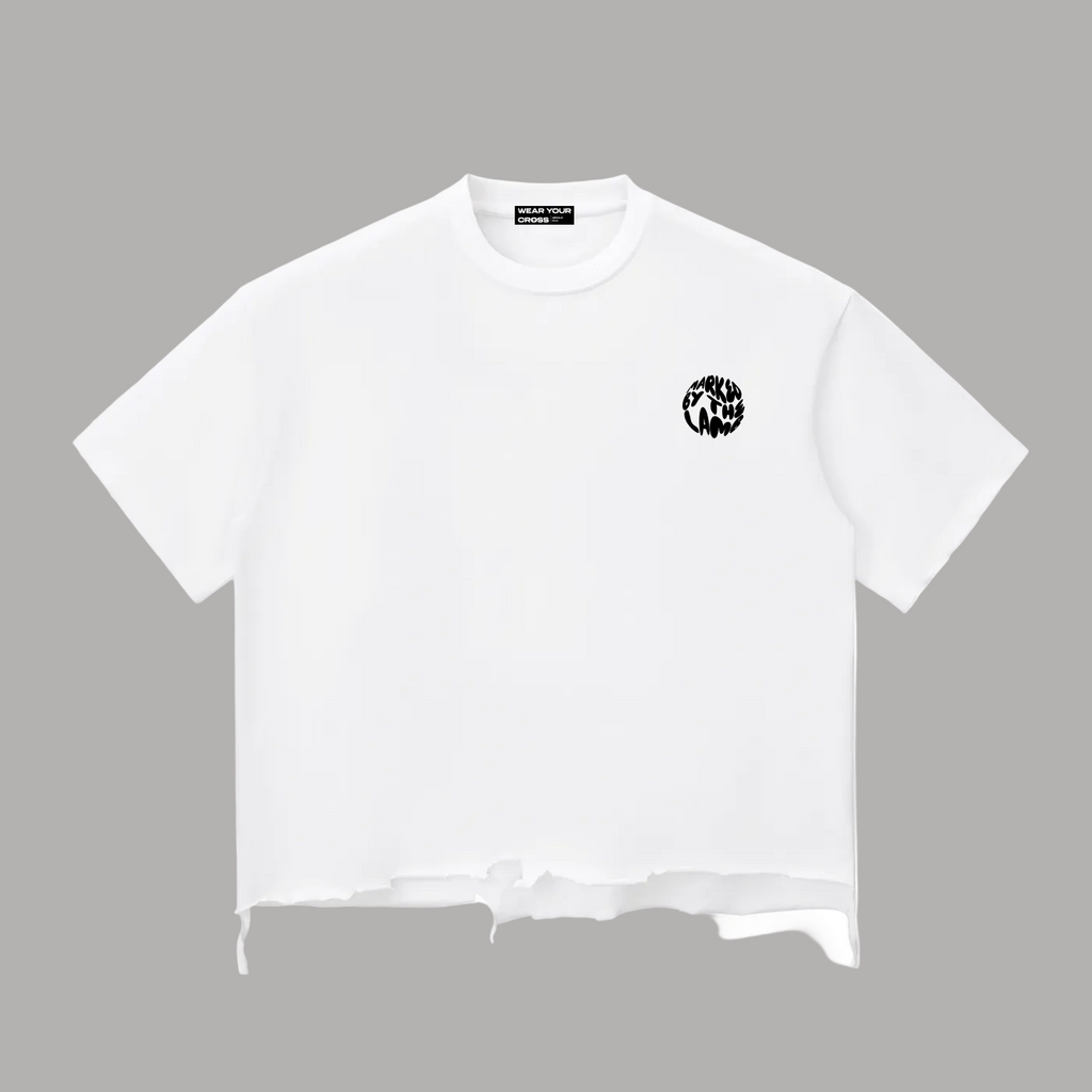 ‘Marked by the lamb’ Snow Washed, Boxy, T-shirt